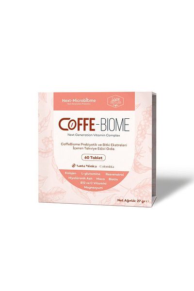 Next Microbiome Coffe-Biome Coffee - Prebiotic and Herbal Extracts High School, 60 Chewable Tablets