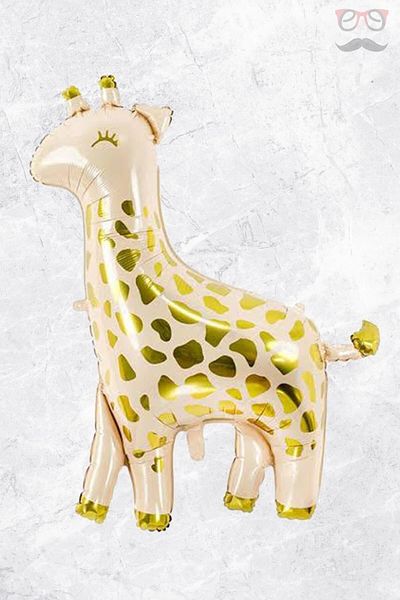 Parti Furyası Giraffe Foil Large Balloon with Bright Gold Detail - Birthday Concept