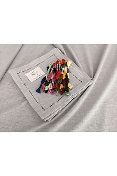 MODATU Ajurlu el emegi sofra takımı / Gri