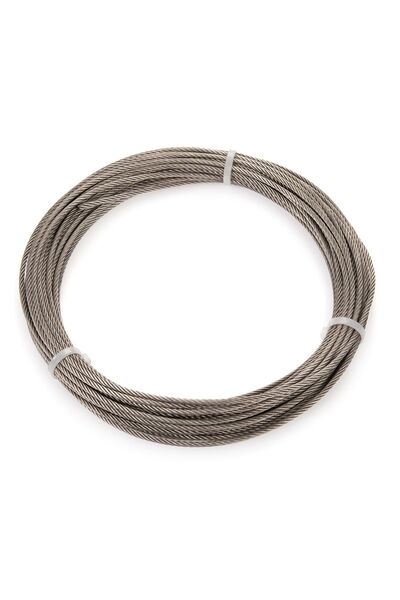 EgeÇelikHalat Paslanmaz Krom Çelik Halat (7X19) 3 Mm 10 Metre