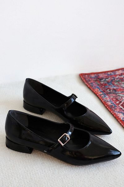 POLKA STORE Stylish Pointed Toe - Short Block Women's Shoes with Closed Back Helmet