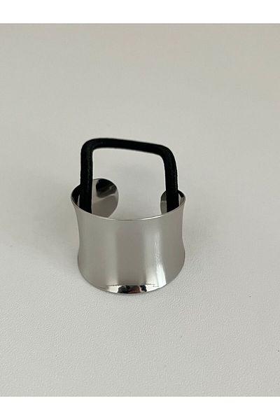 Rachel Silver Metal Vintage Buckle - Elastic Ponytail Buckle