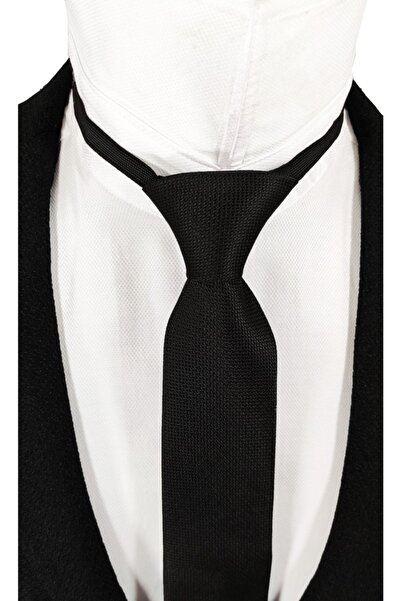 BLC Basic Line Co. Еластична краватка чорного кольору з ребристим зав'язкою шириною 6 см