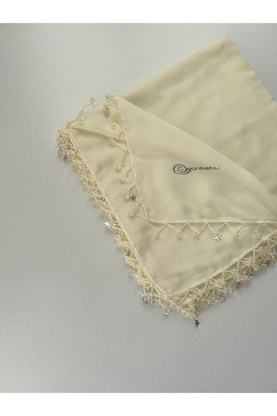 GÜNBATILI Pânză de brânză de zestre yemenită - margine cu margele, scris manual, jurnal de pachete