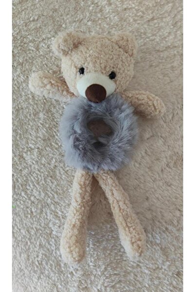 bebestmoda رمادي تيدي بير فروي بيجل مشبك مطاطي Cd23