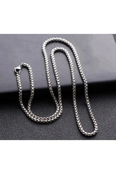 derokas Men's Steel Knitted Necklace