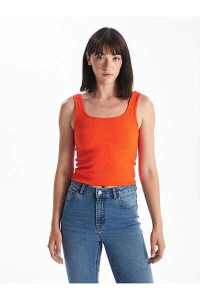 LC Waikiki LCW Vision Women's Tank Top - U Collar, Straight Cut