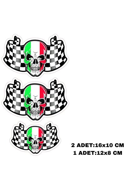 Fatih ملصق لاصق على شكل رأس جاف للدراجة النارية