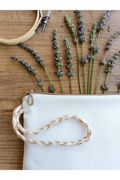 fabricorg 4 PiecesDuckClothPunchClutch - Wallet Hand Bag (20x15 Cm)