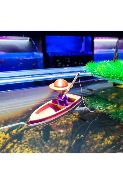 BİRRDESİGN Kayıklı Balık Tutan adam figürü