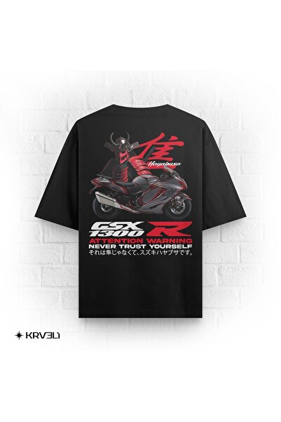 krvelistore Suzuki Gsxr 1300 Hayabusa Oversize T-shirt, Motorsiklet T-shirtleri