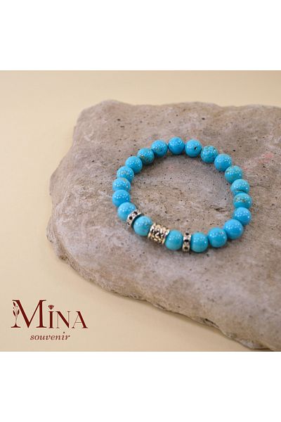 Mina Souvenir Turquoise and Turquoise Jewelled Bracelet
