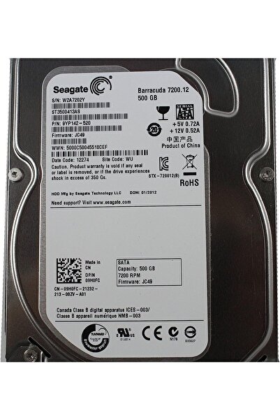 SEAGETE Seagate Barracuda 3,5" 500gb 16mb St3500413as, 72000rpm, Desktop Hdd
