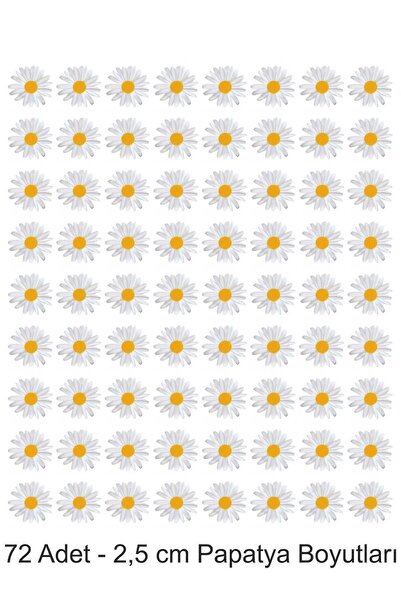 printiks Yenilebilir Kağıt Papatya Resimli Pasta Kurabiye Cupkek Üstü Şekerli Kağıt Baskısı