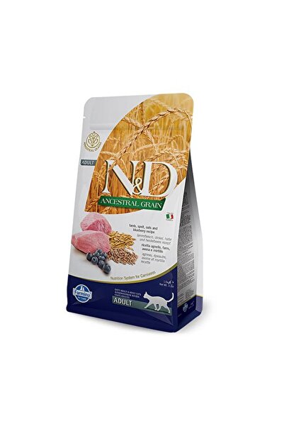 N&D Düşük Tahıllı Kuzu Etli Ve Yaban Mersinli Yetişkin Kedi Maması 1.5 Kg