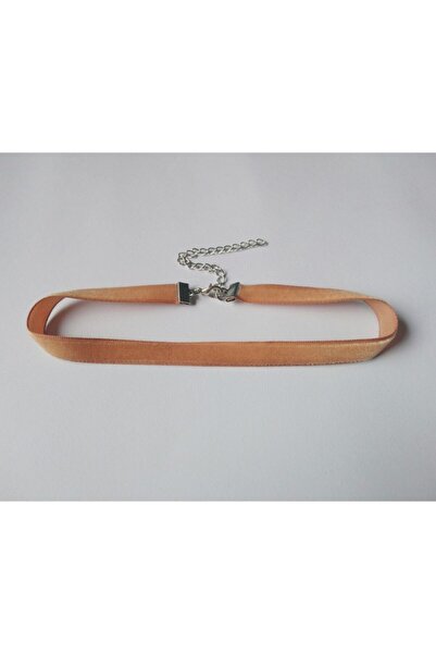 Nishstyle 1 Cm Taba Renk Kadife Choker
