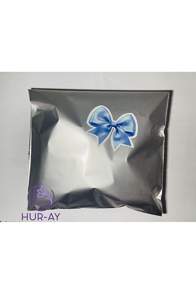 HUR-AY PACK 25x35 см Луксозна сребристо-сива метализирана подаръчна торбичка / Луксозен подаръчен пакет / 10 броя