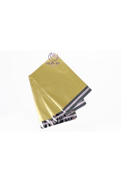 HUR-AY PACK 30x45 εκ. Lux Gold μεταλλική τσάντα δώρου / Πολυτελές πακέτο δώρου / 10 τεμάχια