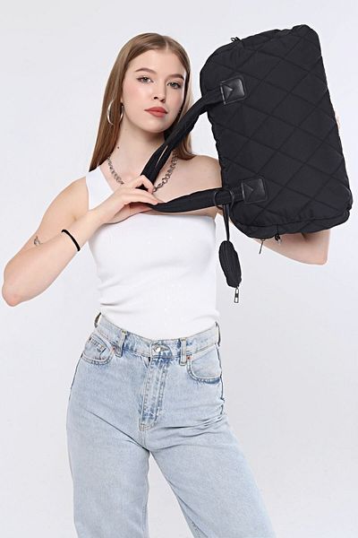 UK BAGS Geantă de umăr Trend Black Diamond Geantă de damă Geantă Parachute