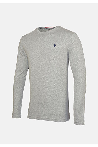 U.S. Polo Assn. Rundhalsausschnitt R-Ausschnitt Langarmshirt mit langen Ärmeln