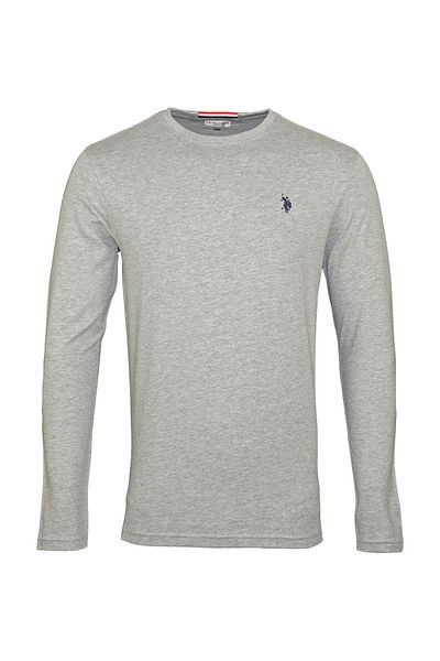 U.S. Polo Assn. Rundhalsausschnitt R-Ausschnitt Langarmshirt mit langen Ärmeln