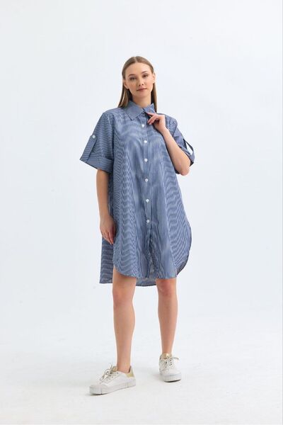 HANIQA Πουκάμισο μακριά ριγέ πλάτη