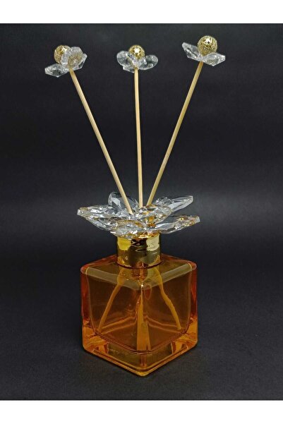 PARILTI HOME COLLECTİON Kristal gold detaylı koku şişesi
