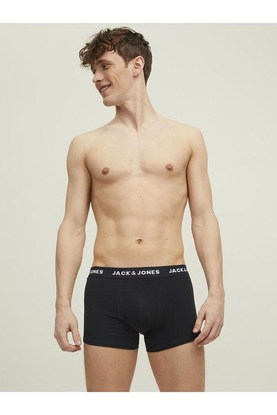 Jack & Jones JACK&JONES Herren Boxer Shorts, 10er Pack - JACSOLID, Trunks, Baumwoll-Stretch, Logo einfarbig