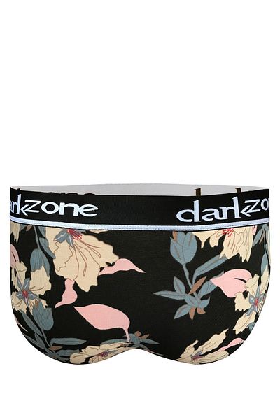 darkzone Ανδρικό φλοράλ μοτίβο μαύρο βαμβακερό slip