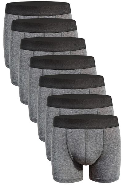 darkzone Ανδρικά μποξεράκια Anthracite 7 Pack Cotton Lycra