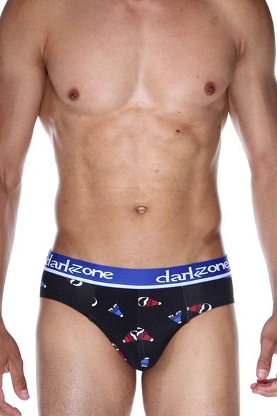 darkzone Men's Cowl Patterned Black Cotton Slip