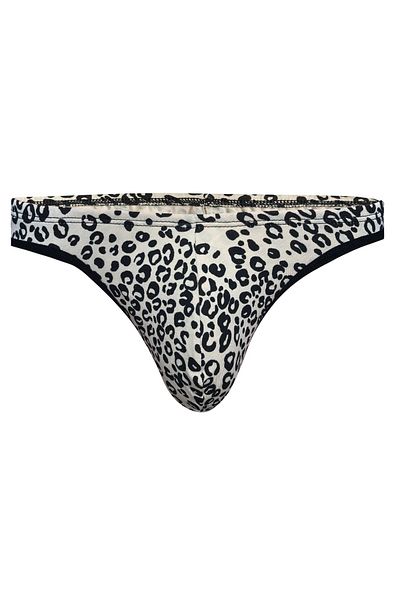 darkzone Men's Leopard Patterned Cream Cotton String