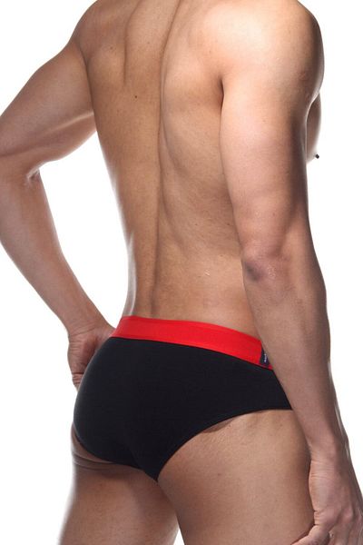 darkzone Men's Red Elastic Black Cotton Slip
