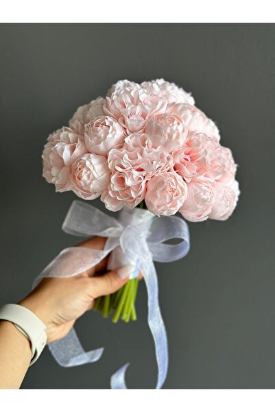 Luvienn Pudra Pembe Erengül Gelin Buketi- Pembe Gelin Çiçeği-damat Yaka Çiçeğ...