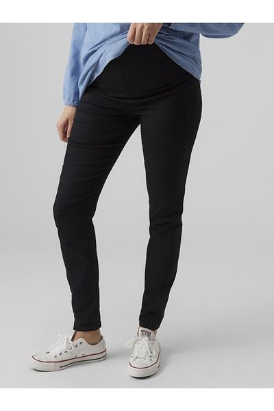 Mama Licious Umstandsjeans mit Slim Fit MLPINE SLIM BLACK JEGGING