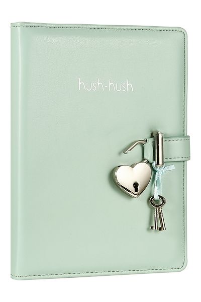 Victoria's Journals Hush Hush Pastel Locked Diary Notebook - 13x18 cm