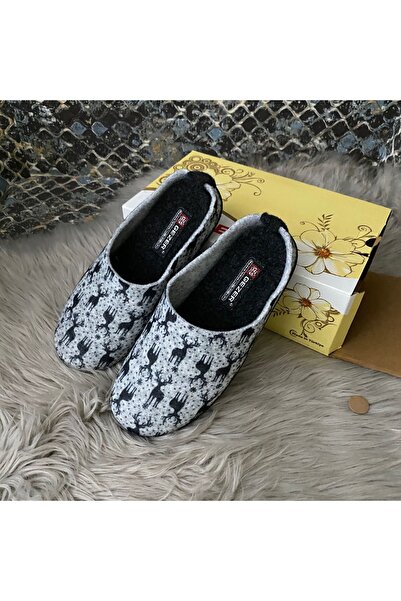 GEZER Kışlık Geyikli Yılbaşı Model Ev Terliği