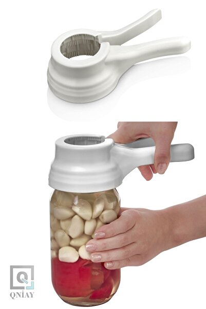 QNİAY Beyaz Kavanoz Açacağı Her Boy Uyumlu Kırılmaya Karşı Dayanıklı Konserve...