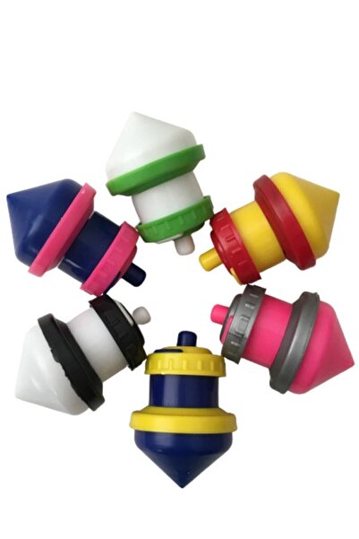 GenelTedarik 6 Adet Otomatik Topaç Eğitici Oyuncak Nostaljik Topaç Fırıldak O...