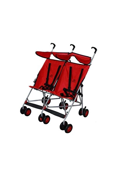 ALDEBA 3030 İkiz Pratik Bebek Arabası - Kırmızı /
