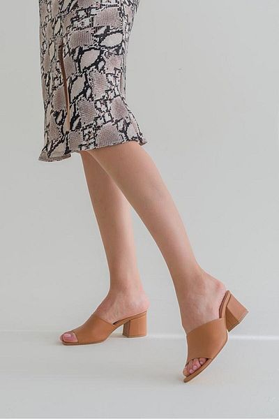ERNİLA GENUINE LEATHER WOMEN LOW HEEL SLIPPERS