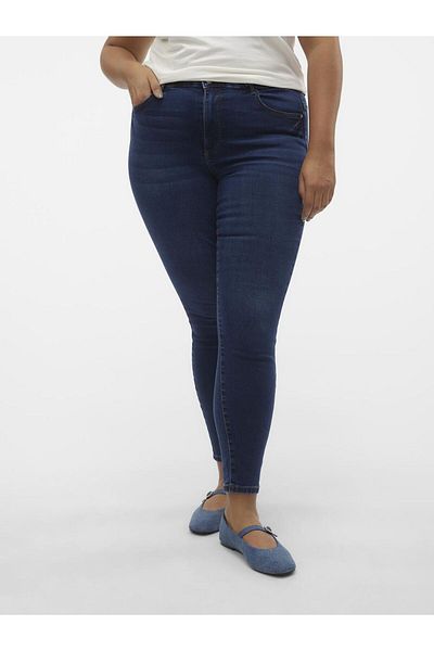 Veromoda Curve Skinny Jeans Vmsophia Hohe Taille Slim Fit Jeans