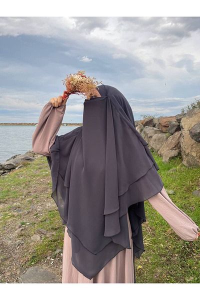 GİVERA TESETTÜR 3 Layer Chiffon Souffle (Practical Shal) Hijab Hajj Umrah