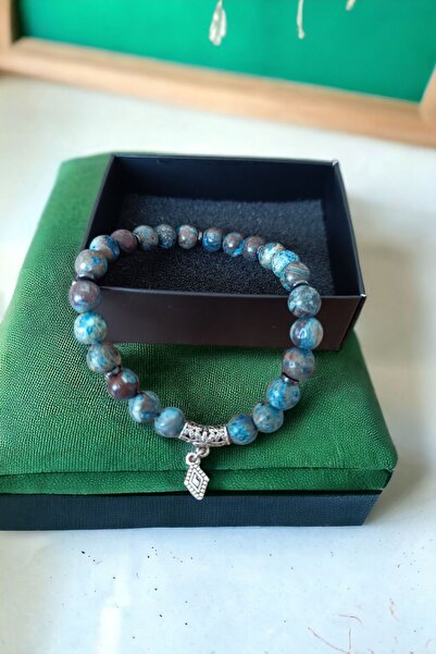 MGA DOĞAL TAŞ سوار للرجال والنساء - سوار من الكريزوكولا من الحجر الطبيعي