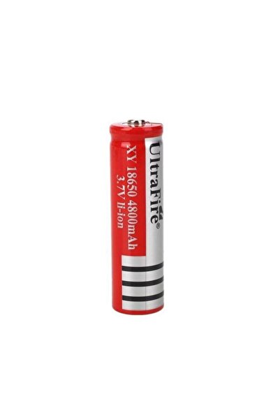 abnturk 1 Adet Şarjlı Pil 18650 3.7v 4800 Mah Şarj Edilebilir Pil El Feneri Pili