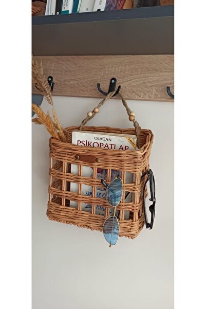 afralya home Ev Dekorasyon Hasır Duvar Sepeti, Gazetelik Dergilik, El Örgüsü ...