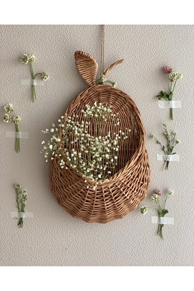 afralya home Wicker Weave Wall Pear Basket - Washable and for Home Decoration