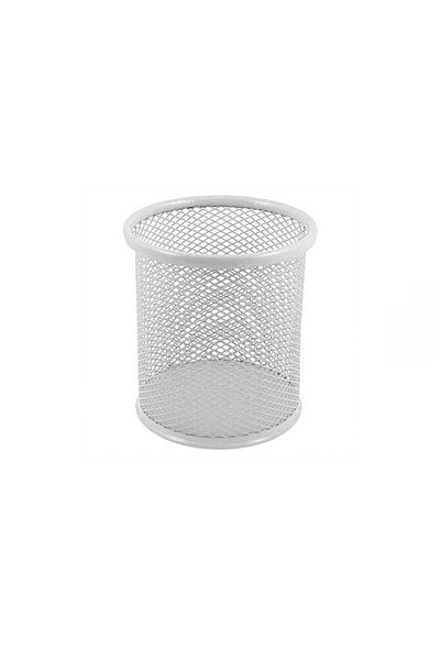 Globox White Metal Mesh - Pen Holder