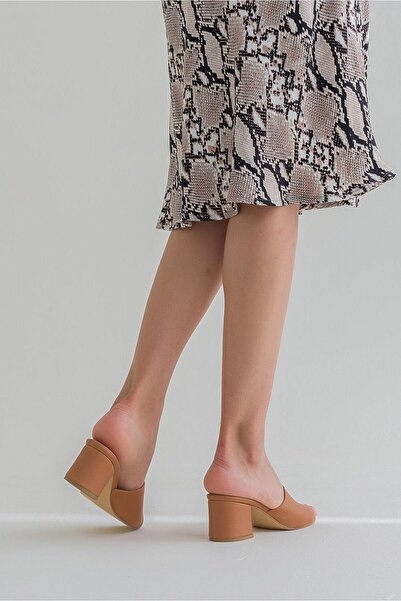 ERNİLA GENUINE LEATHER WOMEN LOW HEEL SLIPPERS