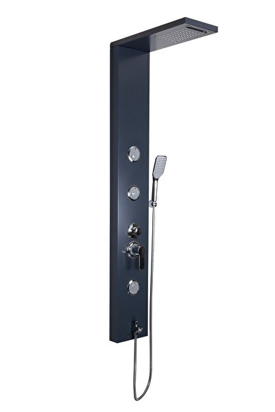 SAM BANYO Sam Fırat Antrasıt Duş Paneli, Robot Duş, Duş Başlığı, Dikey Kakuzi...